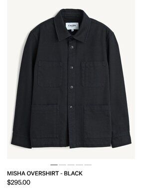 Corridor Misha Overshirt- Black XL - New with tags